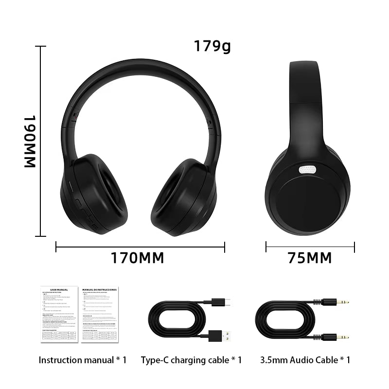 Xiaomi Wireless Headphones Bluetooth5.3 Headphone Foldable Portable 40Mm Driver Game Music over Ear 3D Stereo Headset with Mic