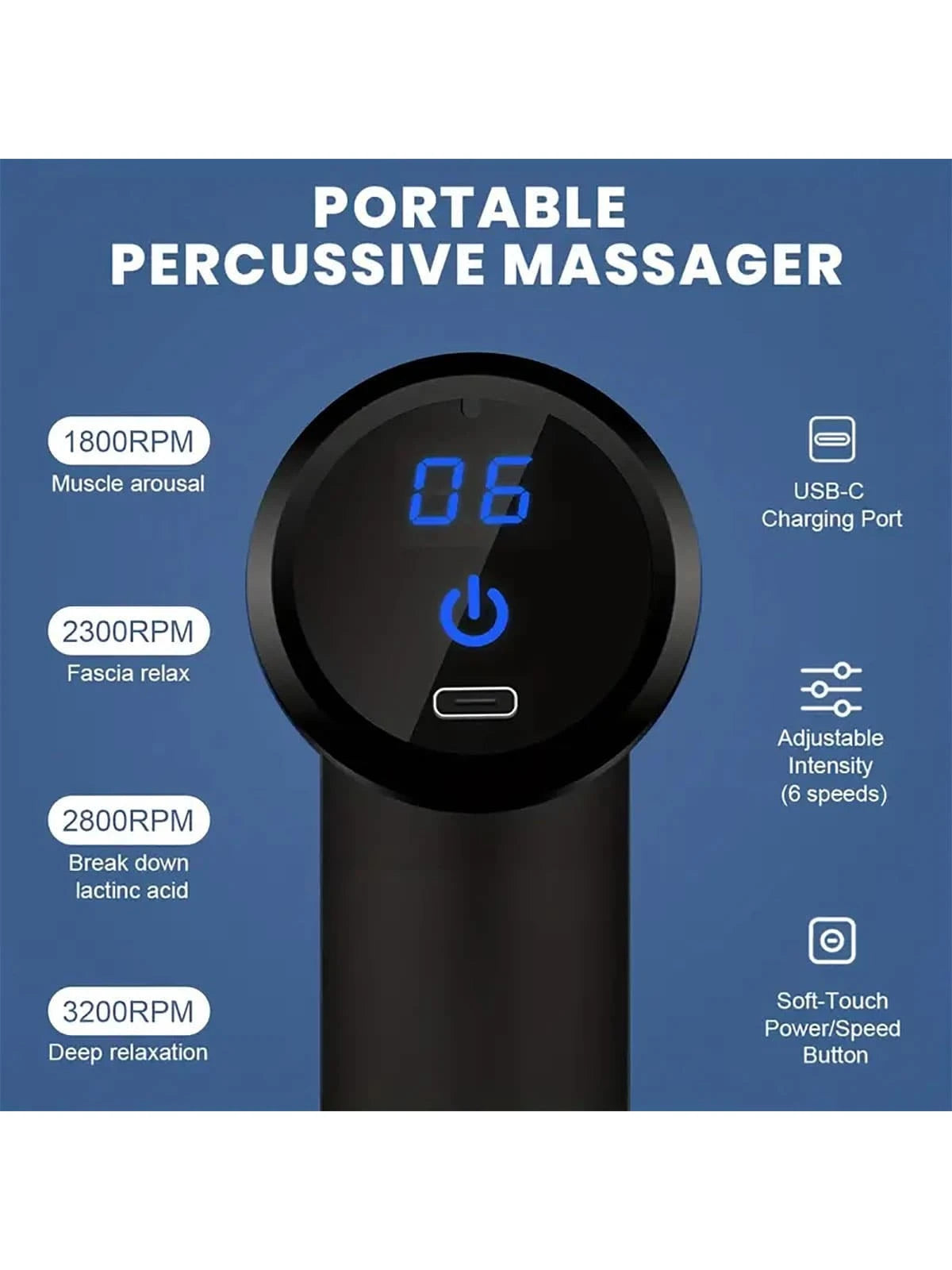 1Pc Fascial Gun, Modern Mini Massage Gun for Relaxation
