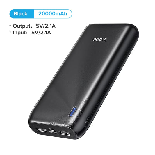 20000Mah Power Bank Ultra-Thin Portable Charger for Iphone 15 Xiaomi Samsung Huawei External Battery 10000 Mah Powerbank
